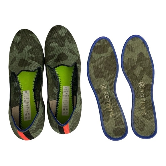 Rothy's Round Toe Knit Ballet Flats Slip On size 8 CAMOUFLAGE - Picture 10 of 14